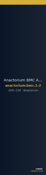 Anactorium BMC Anactorium 1-2 — CANOA