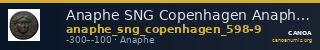 Anaphe SNG Copenhagen Anaphe 598-9 — CANOA