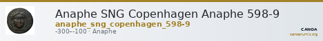 Anaphe SNG Copenhagen Anaphe 598-9 — CANOA