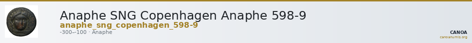Anaphe SNG Copenhagen Anaphe 598-9 — CANOA