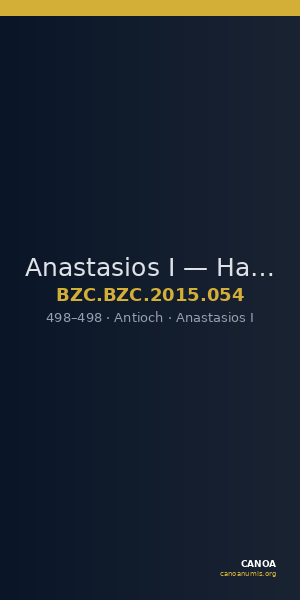 Anastasios I — Half Follis (Antioch, 498) — CANOA