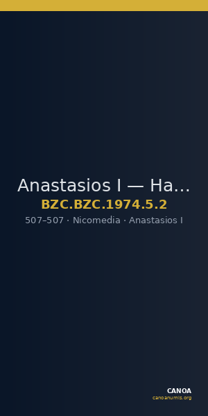 Anastasios I — Half Follis (Nikomedeia, 507) — CANOA