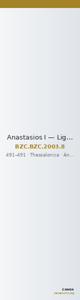 Anastasios I — Light Miliarense (Thessalonike, 491) — CANOA
