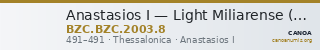 Anastasios I — Light Miliarense (Thessalonike, 491) — CANOA