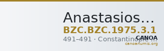 Anastasios I — Nummus (Constantinople, 491) — CANOA