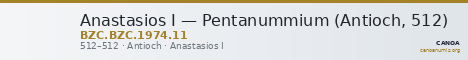 Anastasios I — Pentanummium (Antioch, 512) — CANOA