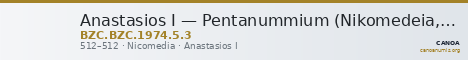 Anastasios I — Pentanummium (Nikomedeia, 512) — CANOA