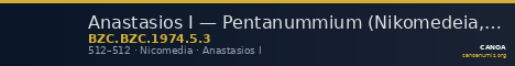 Anastasios I — Pentanummium (Nikomedeia, 512) — CANOA