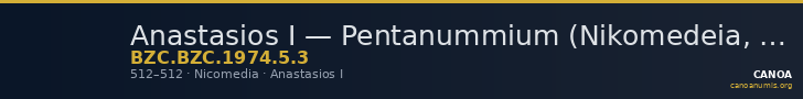 Anastasios I — Pentanummium (Nikomedeia, 512) — CANOA