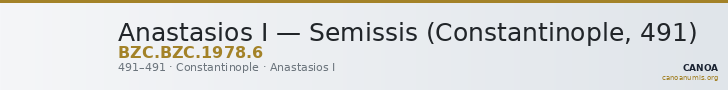 Anastasios I — Semissis (Constantinople, 491) — CANOA
