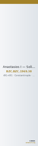 Anastasios I — Solidus (Constantinople, 491) — CANOA