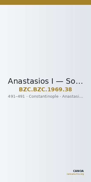 Anastasios I — Solidus (Constantinople, 491) — CANOA