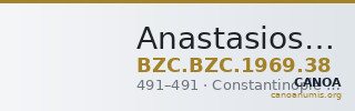 Anastasios I — Solidus (Constantinople, 491) — CANOA