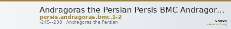 Andragoras the Persian Persis BMC Andragoras 1-2 — CANOA