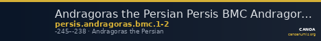 Andragoras the Persian Persis BMC Andragoras 1-2 — CANOA