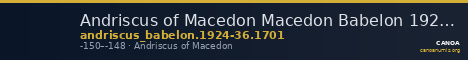 Andriscus of Macedon Macedon Babelon 1924-36 1701 — CANOA