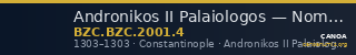 Andronikos II Palaiologos — Nomisma Hyperpyron (Constantinople, 1303) — CANOA