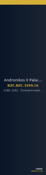 Andronikos II Palaiologos — Trikephalon (Aspron Trachy) (Constantinople, 1282) — CANOA