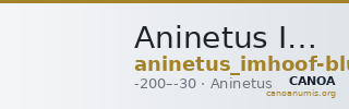 Aninetus Imhoof-Blumer 1897 5 — CANOA