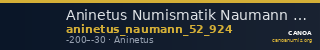 Aninetus Numismatik Naumann 52 (2017) 924 — CANOA