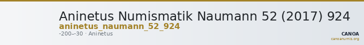 Aninetus Numismatik Naumann 52 (2017) 924 — CANOA