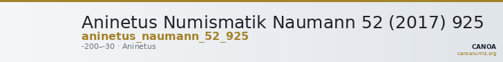 Aninetus Numismatik Naumann 52 (2017) 925 — CANOA