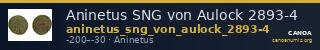 Aninetus SNG von Aulock 2893-4 — CANOA