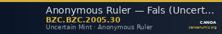 Anonymous Ruler — Fals (Uncertain Mint) — CANOA