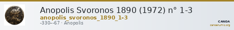 Anopolis Svoronos 1890 (1972) n° 1-3 — CANOA