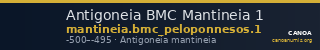 Antigoneia BMC Mantineia 1 — CANOA
