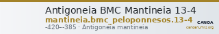 Antigoneia BMC Mantineia 13-4 — CANOA