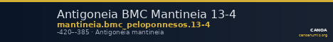 Antigoneia BMC Mantineia 13-4 — CANOA