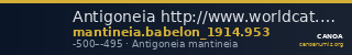 Antigoneia http://www.worldcat.org/oclc/1071536292 953 — CANOA