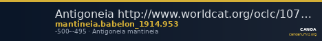 Antigoneia http://www.worldcat.org/oclc/1071536292 953 — CANOA