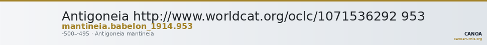 Antigoneia http://www.worldcat.org/oclc/1071536292 953 — CANOA