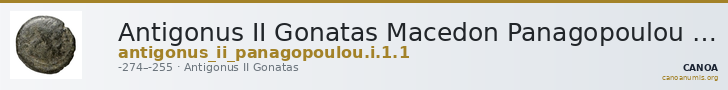 Antigonus II Gonatas Macedon Panagopoulou 2020 Period I, 1.1 — CANOA