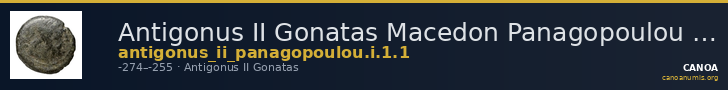 Antigonus II Gonatas Macedon Panagopoulou 2020 Period I, 1.1 — CANOA
