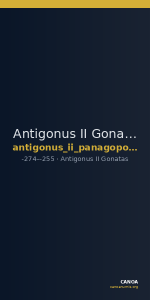 Antigonus II Gonatas Macedon Panagopoulou 2020 Period I, 1.2-3 — CANOA