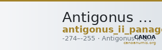 Antigonus II Gonatas Macedon Panagopoulou 2020 Period I, 1.2-3 — CANOA