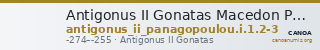 Antigonus II Gonatas Macedon Panagopoulou 2020 Period I, 1.2-3 — CANOA
