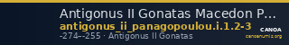 Antigonus II Gonatas Macedon Panagopoulou 2020 Period I, 1.2-3 — CANOA