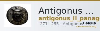 Antigonus II Gonatas Macedon Panagopoulou 2020 Period I, 2.1-3 — CANOA