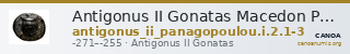 Antigonus II Gonatas Macedon Panagopoulou 2020 Period I, 2.1-3 — CANOA