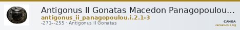 Antigonus II Gonatas Macedon Panagopoulou 2020 Period I, 2.1-3 — CANOA