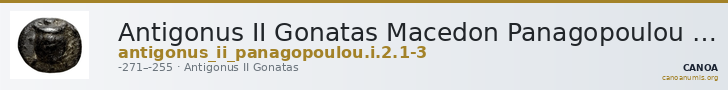 Antigonus II Gonatas Macedon Panagopoulou 2020 Period I, 2.1-3 — CANOA