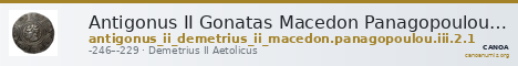 Antigonus II Gonatas Macedon Panagopoulou 2020 Period III, 2.1 — CANOA