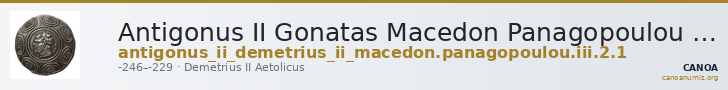 Antigonus II Gonatas Macedon Panagopoulou 2020 Period III, 2.1 — CANOA