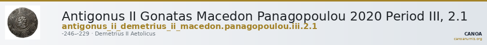 Antigonus II Gonatas Macedon Panagopoulou 2020 Period III, 2.1 — CANOA