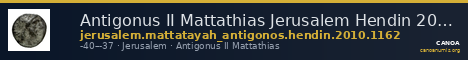 Antigonus II Mattathias Jerusalem Hendin 2010 1162 — CANOA