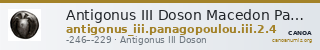 Antigonus III Doson Macedon Panagopoulou 2020 Period III, 2.4 — CANOA